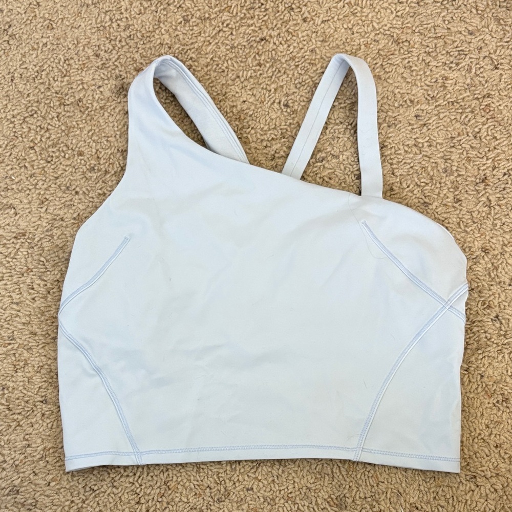 Light Blue lululemon Asymmetrical Strap Top